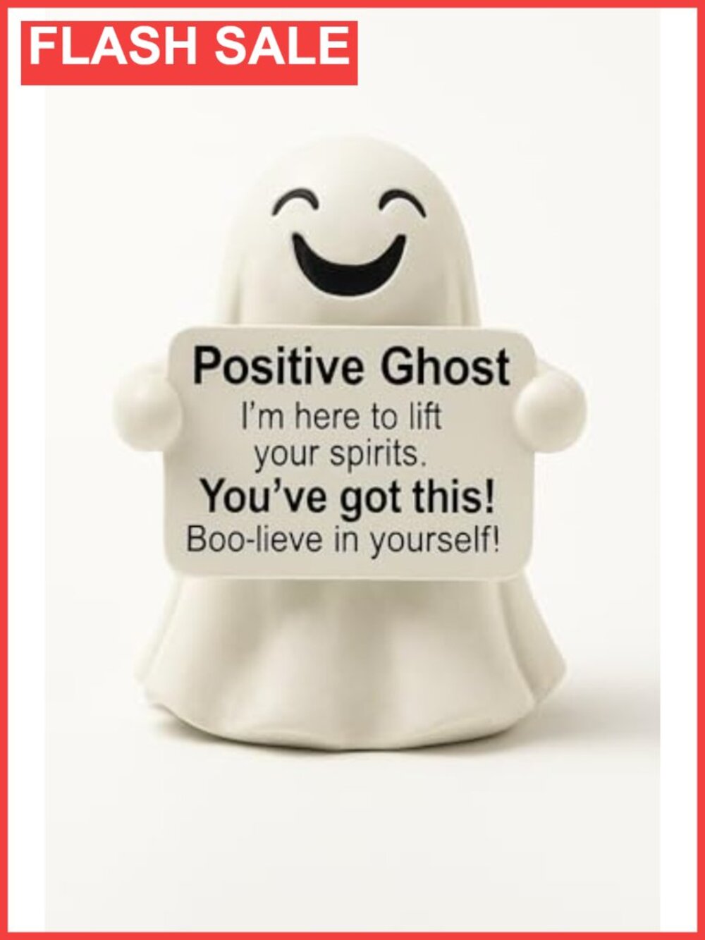Resin Halloween Ghost Figurine 4" Inspirational Desk Shelf Decor
